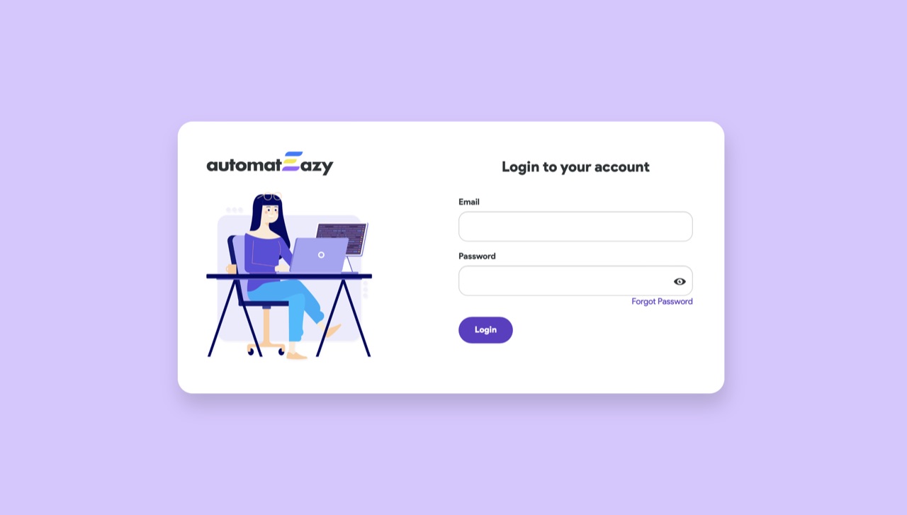 AutomatEazy CRM web sign-in screen